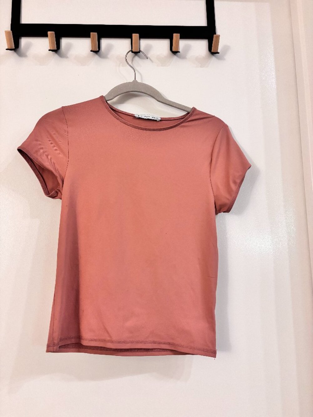Easy Wear Dusty Pink Fitted Crew Neck Tee Sz S